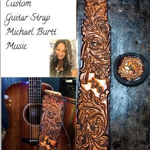 Custom Hand Tooled Guitar Straps